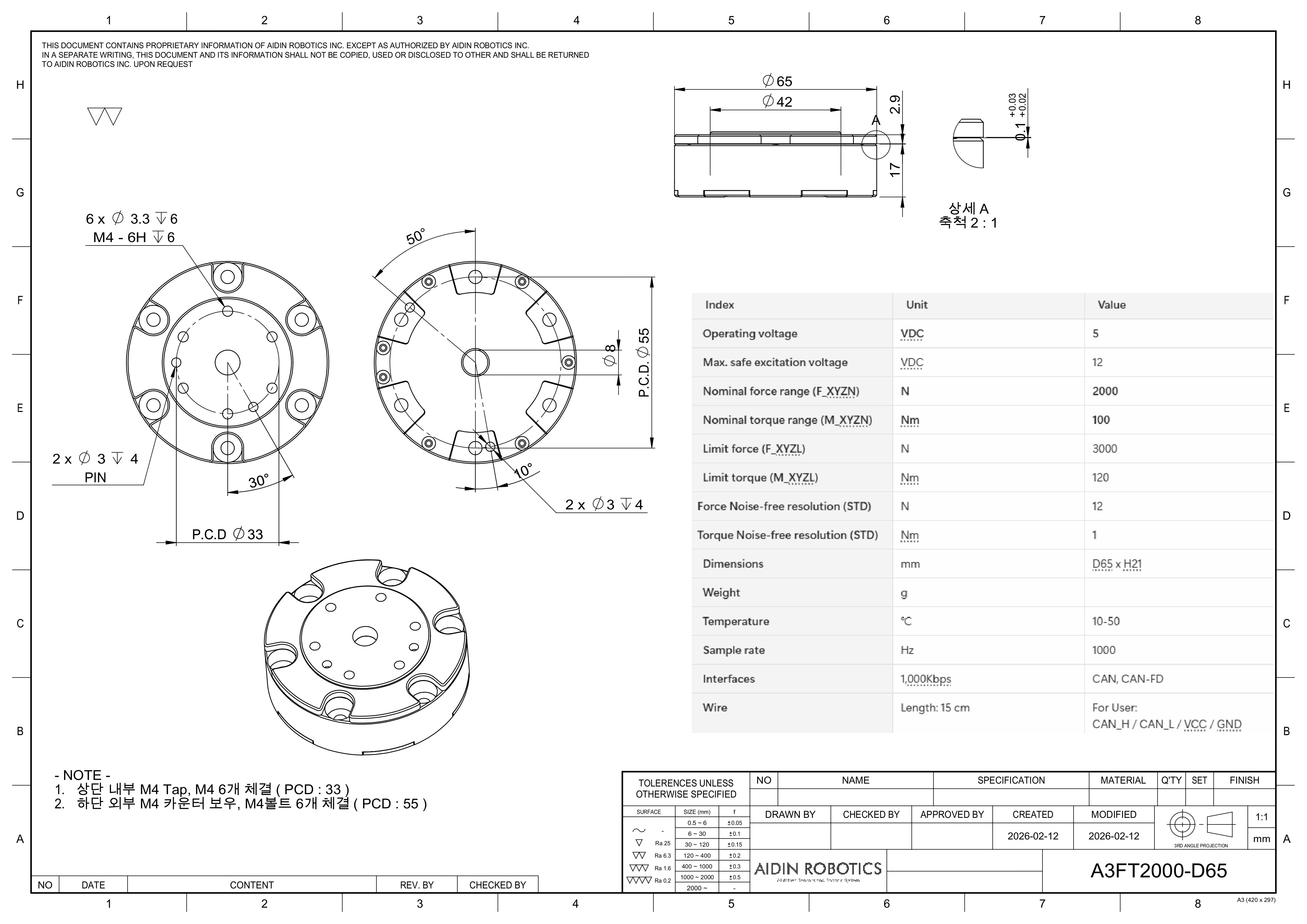 3FT2000-D65 drawing